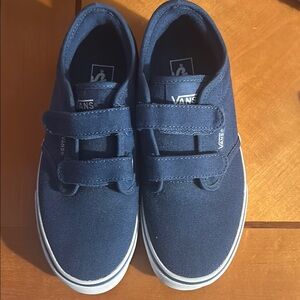 Vans Blue Slip-On Sneakers with Canvas Upper